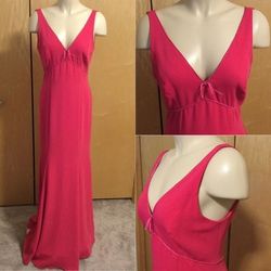 Marchesa Pink Size 4 $300 Velvet Straight Fitted Military Mermaid Dress on Queenly
