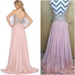 Mac Duggal Pink Size 6 Tulle $300 50 Off Silk Side slit Dress on Queenly