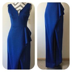Black Halo Blue Size 6 $300 Cocktail Dress on Queenly