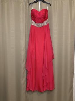 Jovani Pink Size 6 Military Sweetheart Straight Dress on Queenly