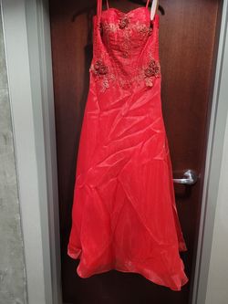 Style 84472 Cassandra Stone Red Size 8 Black Tie A-line Dress on Queenly