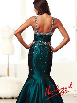 Style 61618H Mac Duggal Green Size 6 Sequin Mermaid Ball Gown Straight Dress on Queenly