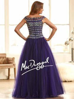 Style 76716H Mac Duggal Blue Size 8 Black Tie Pageant A-line Dress on Queenly