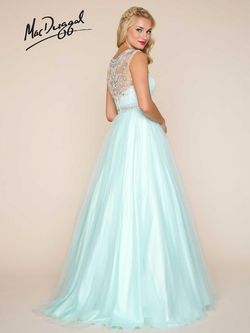 Style 77064H Mac Duggal Light Green Size 6 Tall Height Ball gown on Queenly