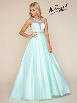 Style 77064H Mac Duggal Light Green Size 6 Tall Height Ball gown on Queenly