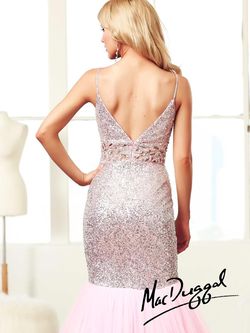 Style 64721H Mac Duggal Pink Size 2 Jewelled Sequin Floor Length Prom Mermaid Dress on Queenly
