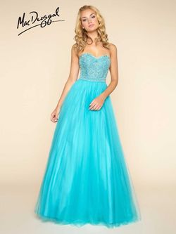 Style 40579H Mac Duggal Blue Size 8 Beaded Top Pageant Ball gown on Queenly