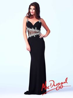 Style 64675A Mac Duggal Black Size 6 Floor Length Straight Dress on Queenly