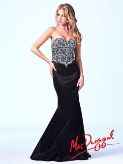 Style 81918A Mac Duggal Black Size 2 Floor Length Sheer Mermaid Dress on Queenly