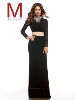 Style 40544A Mac Duggal Black Size 8 Floor Length Straight Dress on Queenly