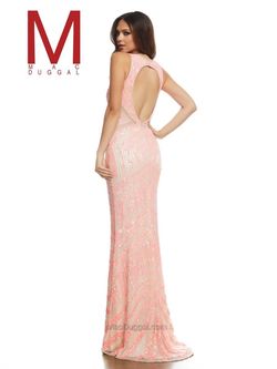 Style 4313A Mac Duggal Pink Size 8 Prom Sheer Straight Dress on Queenly