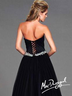 Style 64636L Mac Duggal Black Size 0 Jewelled Strapless Ball gown on Queenly