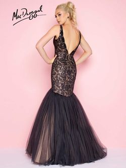 Style 65800L Mac Duggal Black Size 14 Tall Height Military Mermaid Dress on Queenly