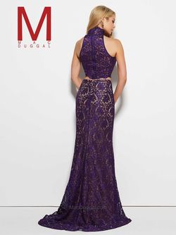 Style 61848M Mac Duggal Purple Size 4 Prom Straight Dress on Queenly