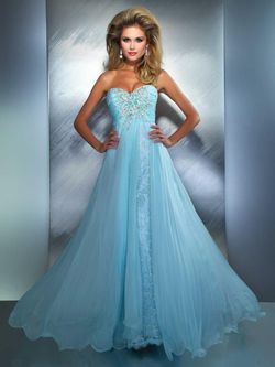 Style 78437M Mac Duggal Blue Size 2 Prom Floor Length A-line Dress on Queenly