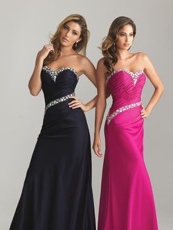 Style 6608 Madison James Black Tie Size 6 Military Strapless Straight Dress on Queenly
