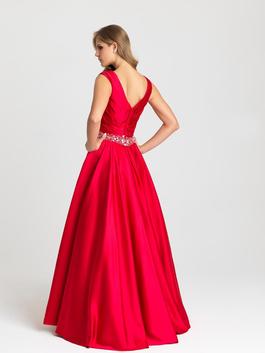 Style 16-419 Madison James Red Size 14 Floor Length Pockets Ball gown on Queenly