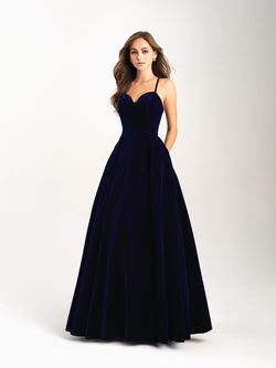 Style 20-349 Madison James Black Size 8 Floor Length Wedding Guest Prom Ball gown on Queenly