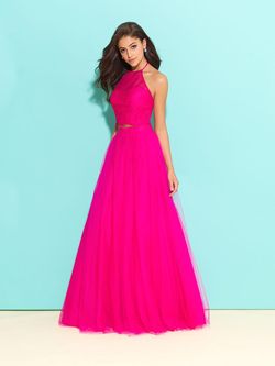 Style 17-284 Madison James Pink Size 10 Floor Length Pageant Spaghetti Strap Lace Ball gown on Queenly
