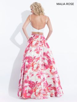 Style MP1004 Malia Rose Pink Size 8 Backless V Neck Ball gown on Queenly