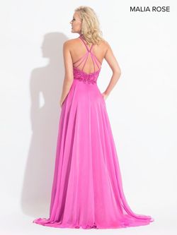 Style MP1003 Malia Rose Hot Pink Size 6 Black Tie Straight Dress on Queenly