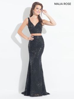 Style MP1002 Malia Rose Black Size 18 Train Jewelled Straight Dress on Queenly
