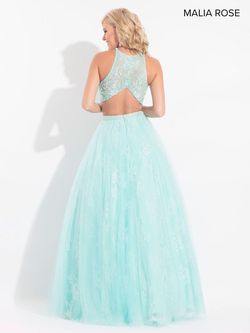 Style MP1014 Malia Rose Green Size 12 Plus Size Prom Two Piece Sequined Floor Length Ball gown on Queenly