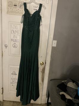 Madeline Gardner Green Size 2 Black Tie Prom Mermaid Dress on Queenly