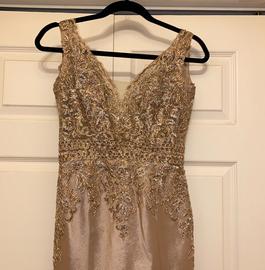 MoriLee Gold Size 4 Prom $300 Mermaid Dress on Queenly
