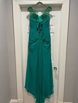 Shang Shang Green Size 8 50 Off $300 Sequin Train Dress on Queenly