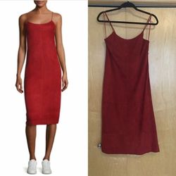 Theory Red Size 6 Spaghetti Strap Straight Dress on Queenly