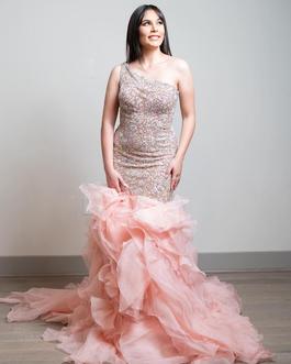 Sherri Hill Pink Size 6 Black Tie Floor Length Mermaid Dress on Queenly