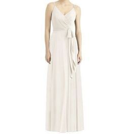 Dessy Group After Six White Size 12 Floor Length Tall Height Plus Size Straight Dress on Queenly