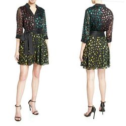 Alice + Olivia Multicolor Size 4 Sheer Mini Cocktail Dress on Queenly