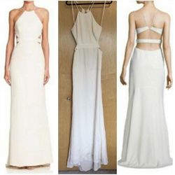 Halston Heritage White Size 10 Polyester Bachelorette Bridal Shower $300 Cocktail Dress on Queenly