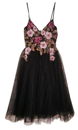 🖤 NEW PATBo Patricia Bonaldi Pink Floral Embroidered Beaded Bustier Dress  40 8