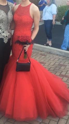 Sherri Hill Red Size 2 Floor Length Mermaid Dress on Queenly