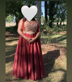 Red Size 26 Ball gown on Queenly