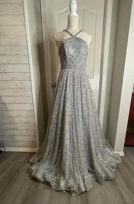 Tiffany Designs Silver Size 0 Prom $300 Pageant Ball gown on Queenly