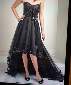 Mon Cheri Black Size 8 Midi $300 Cocktail Dress on Queenly