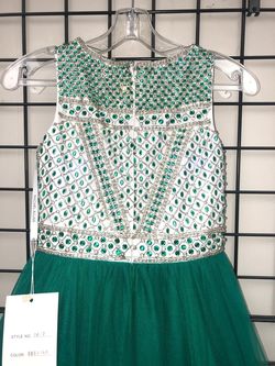 Rachel Allan Green Size 0 Pageant Prom Beaded Top Ball gown on Queenly