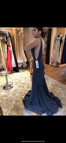 Jovani Multicolor Size 2 V Neck Prom $300 Train Dress on Queenly