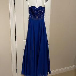 Style Strapless Sherri Hill Navy Gown With Strapless Sweetheart Neckline Size 4 Blue Size 4 Tall Height 50 Off Straight Dress on Queenly