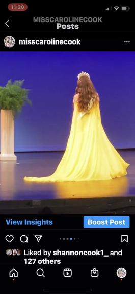 Jonathan Kayne custom Yellow Size 12 Girls Size Custom Floor Length Ball gown on Queenly