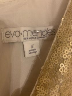 Eva Mendes Gold Size 4 Euphoria Midi $300 Cocktail Dress on Queenly
