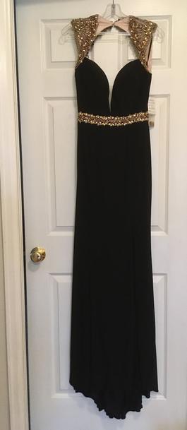 Clarisse Black Size 6 Sequin Straight Dress on Queenly