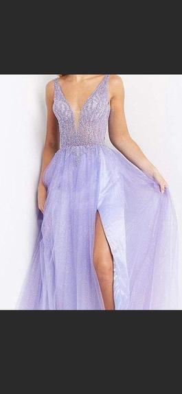 Jovani Purple Size 6 Plunge A-line Dress on Queenly