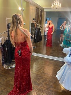 Sherri Hill Red Size 4 Prom Jewelled Cut Out Straight Dress on Queenly