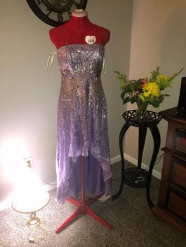 Sherri Hill Purple Size 8 High Low Straight Dress on Queenly
