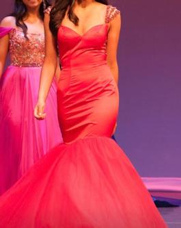 Sherri Hill Red Size 0 Cut Out $300 50 Off Mermaid Dress on Queenly